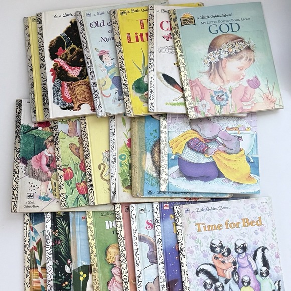 Other - Vintage Little Golden Books Random Mixed Lot Of 20 Various Conditions